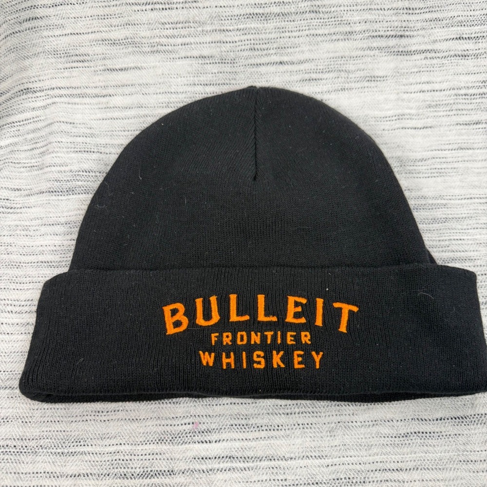 Bulleit‎ Bourbon Black Knit Hat Beanie Adult Sustainable Recycled Material